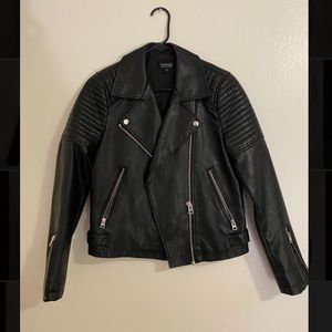 Faux Leather Topshop Jacket
